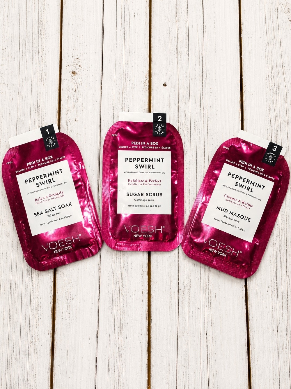 Peppermint Swirl Pink Pedi-In-A-Box Trio